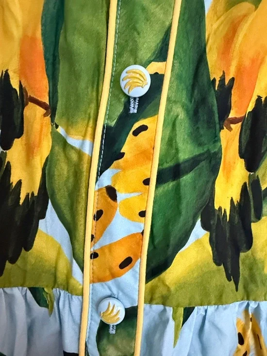 FARM RIO Blue Summer Foliage Mini Dress - Picture 2 of 3